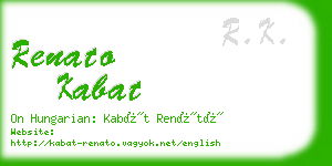 renato kabat business card